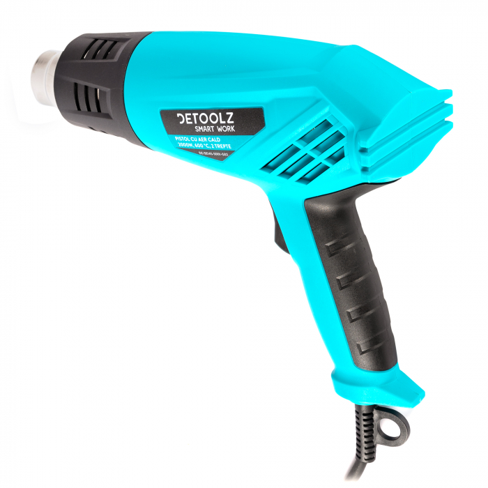 Pistol aer cald, feon, 2000W, 2 trepte, 600*C, 220V, Detoolz DZ-SE145-S001-G02 [4]
