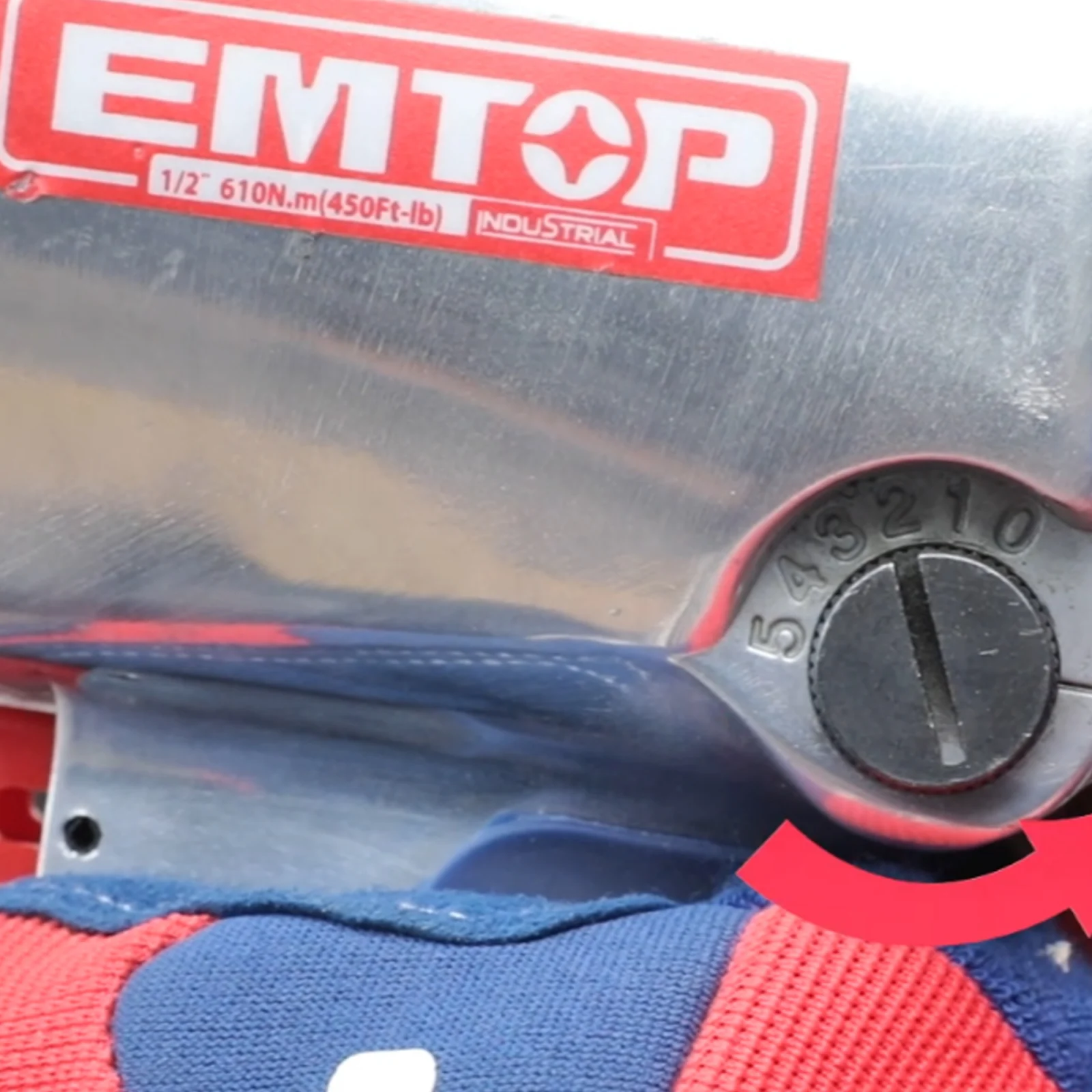 Pistol impact, pneumatic, 610Nm, 3 capete (17mm,19mm,21mm), 6.2 bar, EMTOP [7]