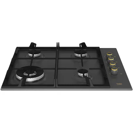Plita incorporabila, 4 arzatoare gaz, aprindere electrica, oprire automata, Antracit, BEKO [2]