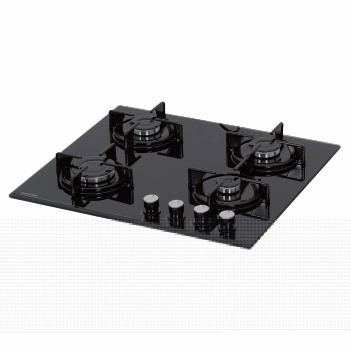 Plita incorporabila, 4 arzatoare gaz, sticla neagra, aprindere electrica, negru, NOBELTEK [2]