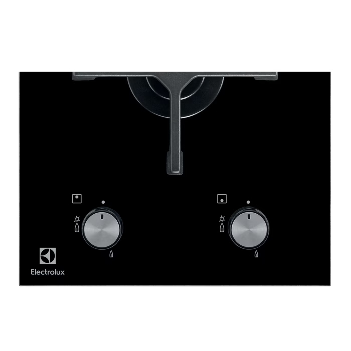 Plită incorporabilă Electrolux EGC3322NVK Domino, Gaz pe Sticlă, 2 Arzătoare, 3,9 kW, Aprindere Electrică, Grătar Fontă, Siguranță Gaz, 29 cm, Negru. [3]