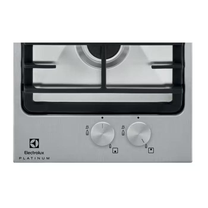 Plită incorporabilă Electrolux EGG3322NVX Domino, Gaz, 2 Arzătoare, 4 kW, Aprindere Electrică, Grătar Fontă, Siguranță Gaz, 29 cm, Inox. [7]