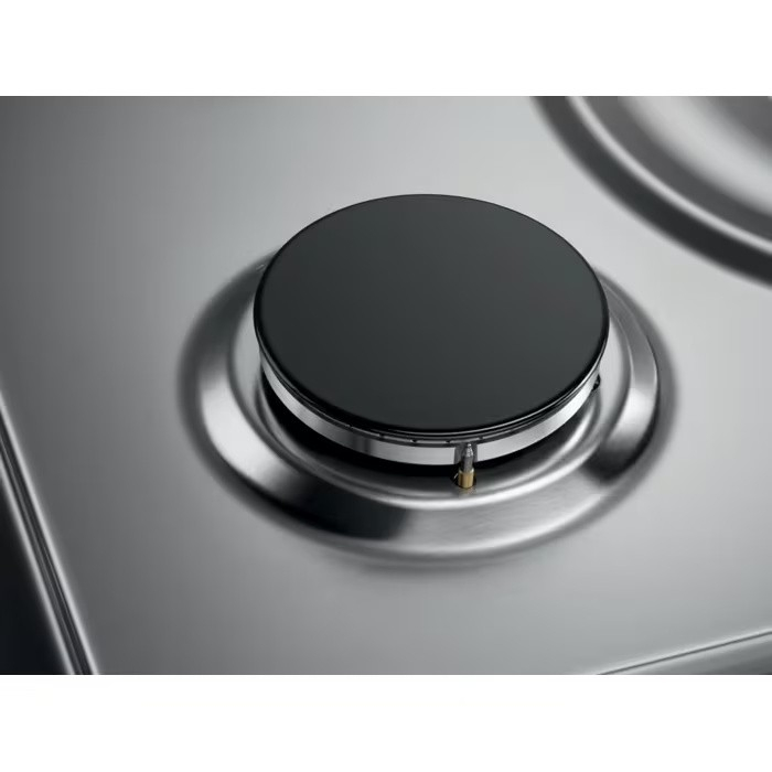 Plită incorporabilă Electrolux EGG3322NVX Domino, Gaz, 2 Arzătoare, 4 kW, Aprindere Electrică, Grătar Fontă, Siguranță Gaz, 29 cm, Inox. [5]