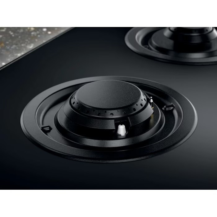 Plită incorporabilă Electrolux KGG643753K, Gaz pe Sticlă, 4 Arzătoare, WOK, 60 cm, Negru Plita incorporabilă Electrolux KGG643753K combină eleganța suprafeței din sticlă neagră cu performanța celor 4 [11]
