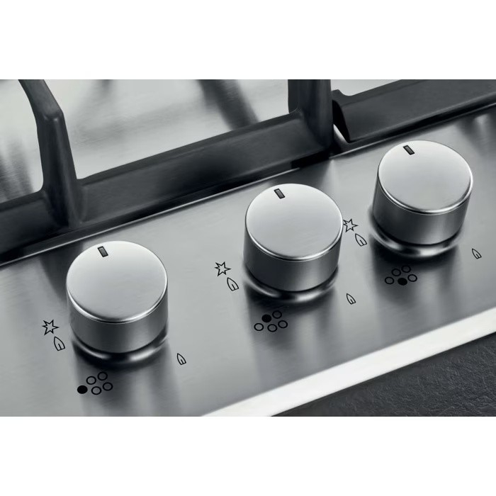 Plită incorporabilă Electrolux KGG6456K, Gaz pe Sticlă, 4 Arzătoare, WOK 4 kW, Speed Burner, Aprindere Electrică, Grătare Fontă, 60 cm, Negru. [12]
