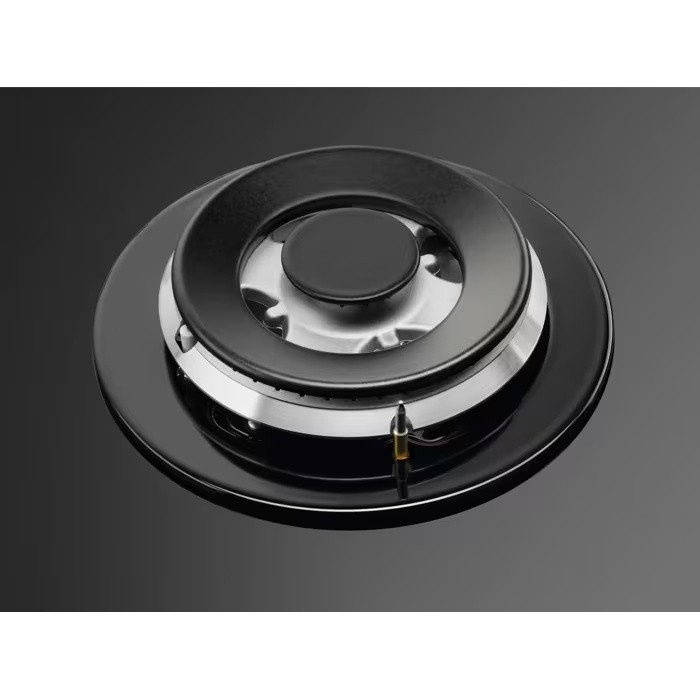 Plită incorporabilă Electrolux KGG6456K, Gaz pe Sticlă, 4 Arzătoare, WOK 4 kW, Speed Burner, Aprindere Electrică, Grătare Fontă, 60 cm, Negru. [7]