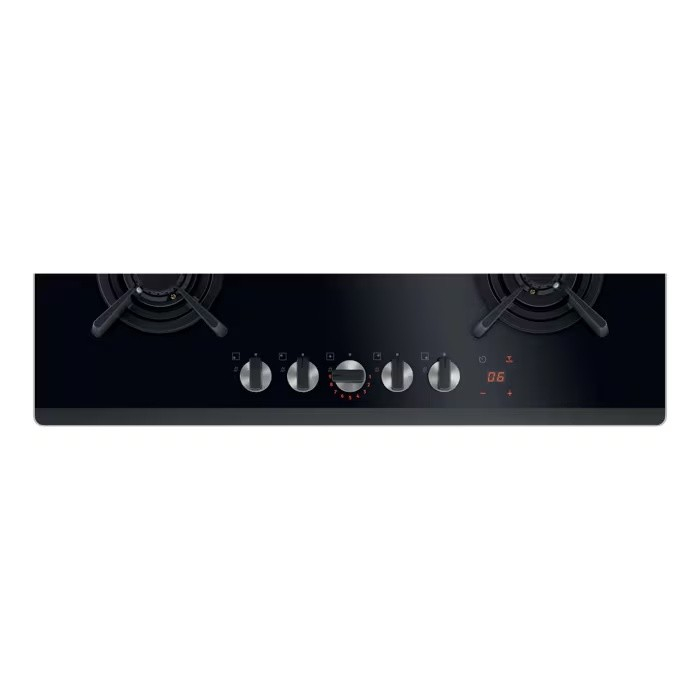 Plită incorporabilă Electrolux KGG753753K, Gaz pe Sticlă, 5 Arzătoare, WOK, FlameLight, StepPower, Hob2Hood, Timer, Grătare Fontă, 75 cm, Negru. [10]