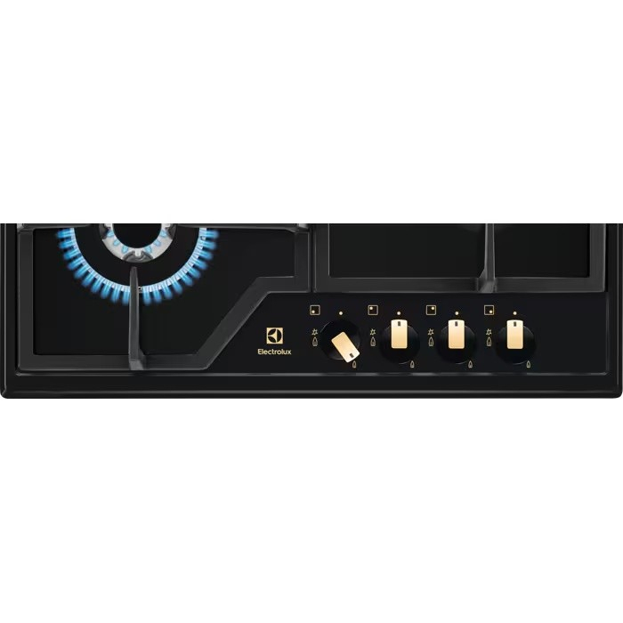 Plită incorporabilă Electrolux KGS6436RK, Gaz, 4 Arzătoare, 8,8 kW, Aprindere Electrică, Grătare Fontă, Siguranță Gaz, 60 cm, Negru Mat. [4]