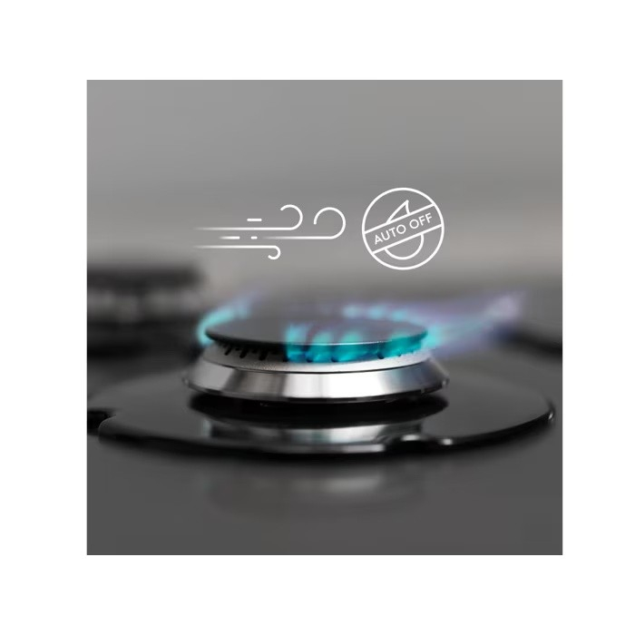 Plită incorporabilă Electrolux KGS6436RK, Gaz, 4 Arzătoare, 8,8 kW, Aprindere Electrică, Grătare Fontă, Siguranță Gaz, 60 cm, Negru Mat. [3]