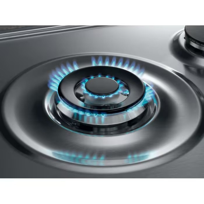 Plită incorporabilă Electrolux KGS64562SX, Gaz, 4 Arzătoare, WOK 4 kW, StepPower 9 Trepte, Speed Burner, Grătare Fontă, 60 cm, Inox. [3]