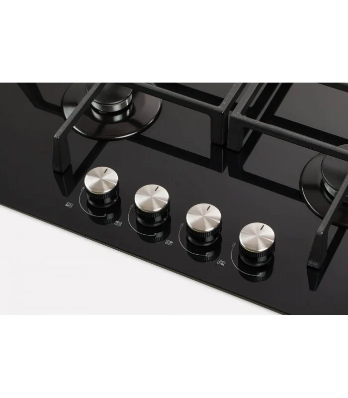 Plită incorporabilă LDK Cordoba WOK JZ4BK60, Gaz, 4 Arzătoare, WOK 3,3 kW, Aprindere Electrică, Grătare Fontă, Siguranță Flacără, 60 cm, Negru. [3]