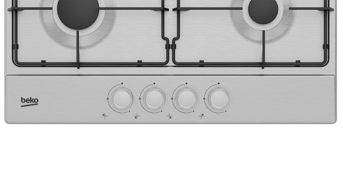 Plita incorporabila pe gaz, 4 arzatoare, 60 cm, aprindere electrica, Inox, BEKO [6]