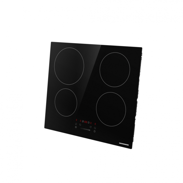 Plita incorporabila pe inductie, 4 zone, timer, Boost, 7400 W, control touch, 59 x 52 cm, negru, HEINNER [3]