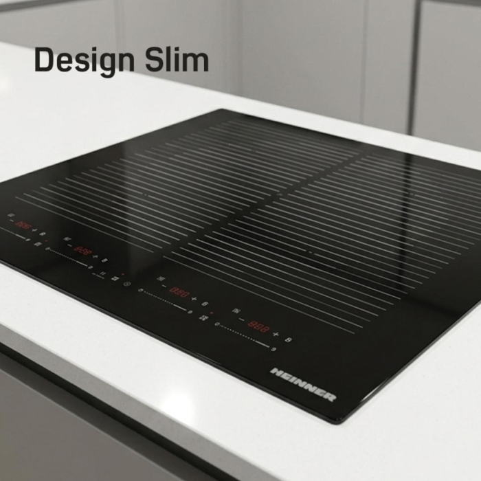 Plita incorporabila pe inductie, control touch, boost, 4 zone de gatit, slim, 7400W, Negru, HEINNER [10]