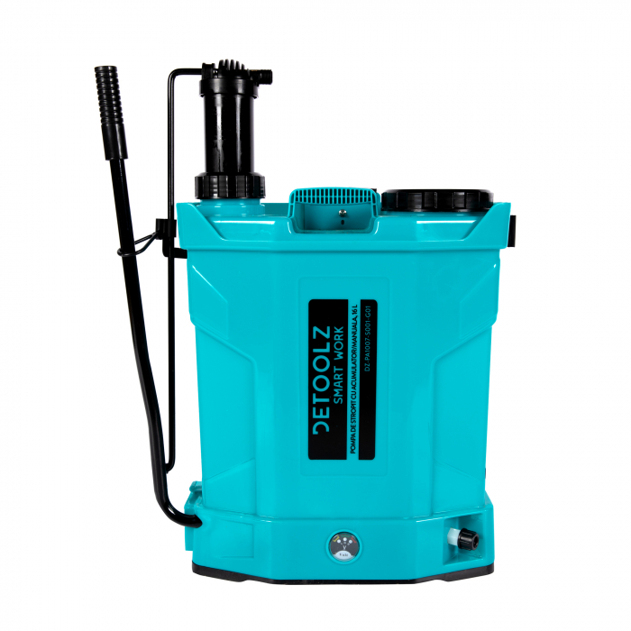 Pompa de stropit 2 in 1, acumulator + manuala, 16 L, 12 V, 8 Ah, 5.5 Bar, autonomie 3 h, Detoolz [6]