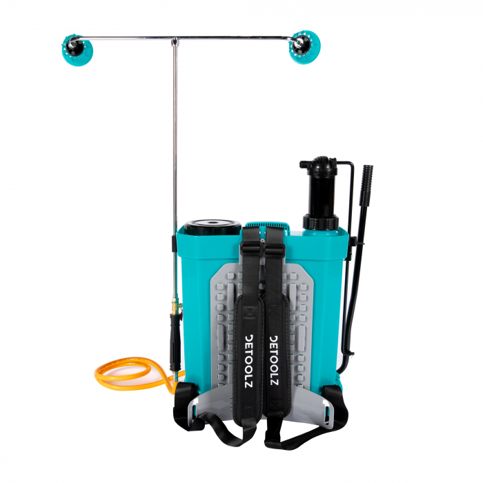 Pompa de stropit 2 in 1, acumulator + manuala, 16 L, 12 V, 8 Ah, 5.5 Bar, autonomie 3 h, Detoolz [2]