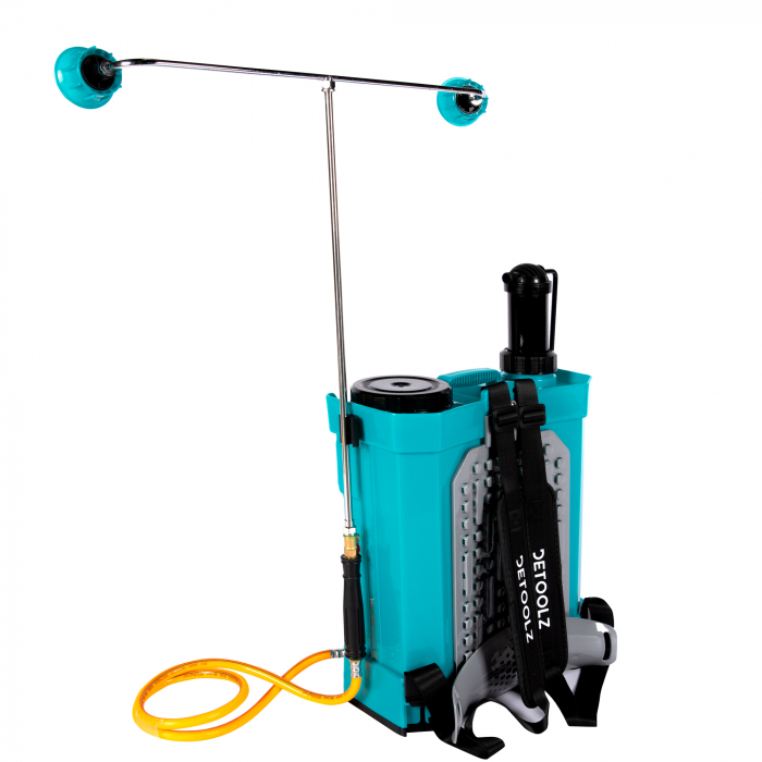 Pompa de stropit 2 in 1, acumulator + manuala, 16 L, 12 V, 8 Ah, 5.5 Bar, autonomie 3 h, Detoolz [8]