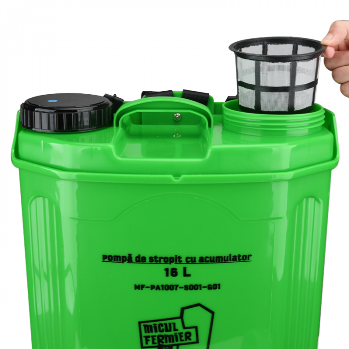 Pompa de stropit cu acumulator, 16L, 12V, 8Ah, 5.5 bar, Micul Fermier [8]