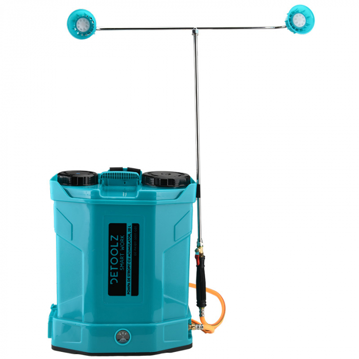 Pompa de stropit cu acumulator, 20 L, 8 Ah, 5.5 Bar, tija dubla, 12 V, Detoolz [1]