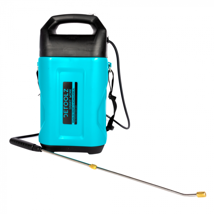 Pompa de stropit cu acumulator, 8 L, 12V, 2 Ah, 2.2 Bar, Li-ION, autonomie max 5h, Detoolz [4]