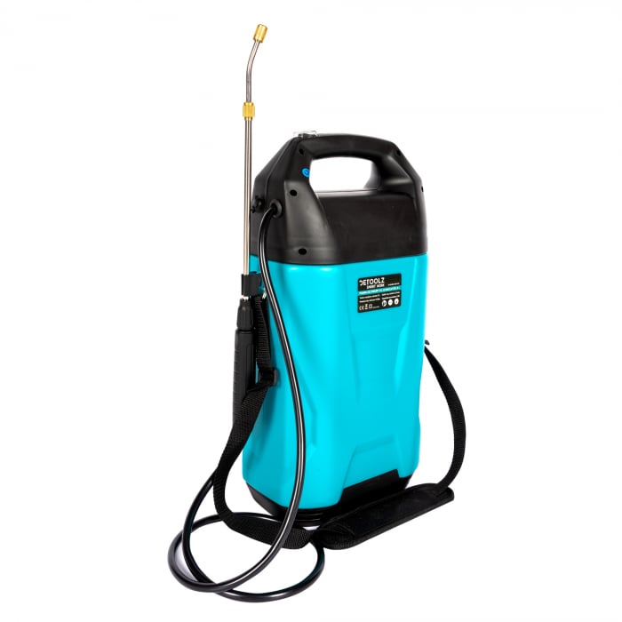 Pompa de stropit cu acumulator, 8 L, 12V, 2 Ah, 2.2 Bar, Li-ION, autonomie max 5h, Detoolz [3]