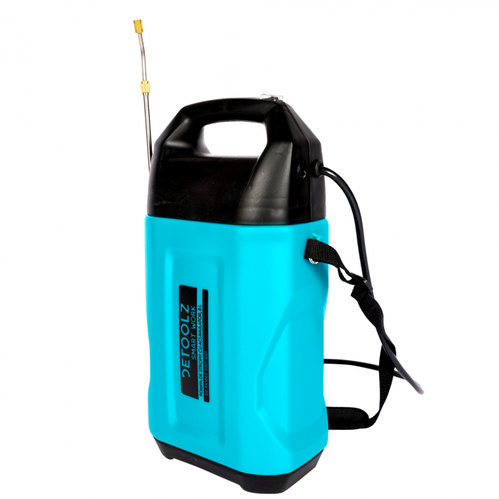 Pompa de stropit cu acumulator, 8 L, 12V, 2 Ah, 2.2 Bar, Li-ION, autonomie max 5h, Detoolz [9]