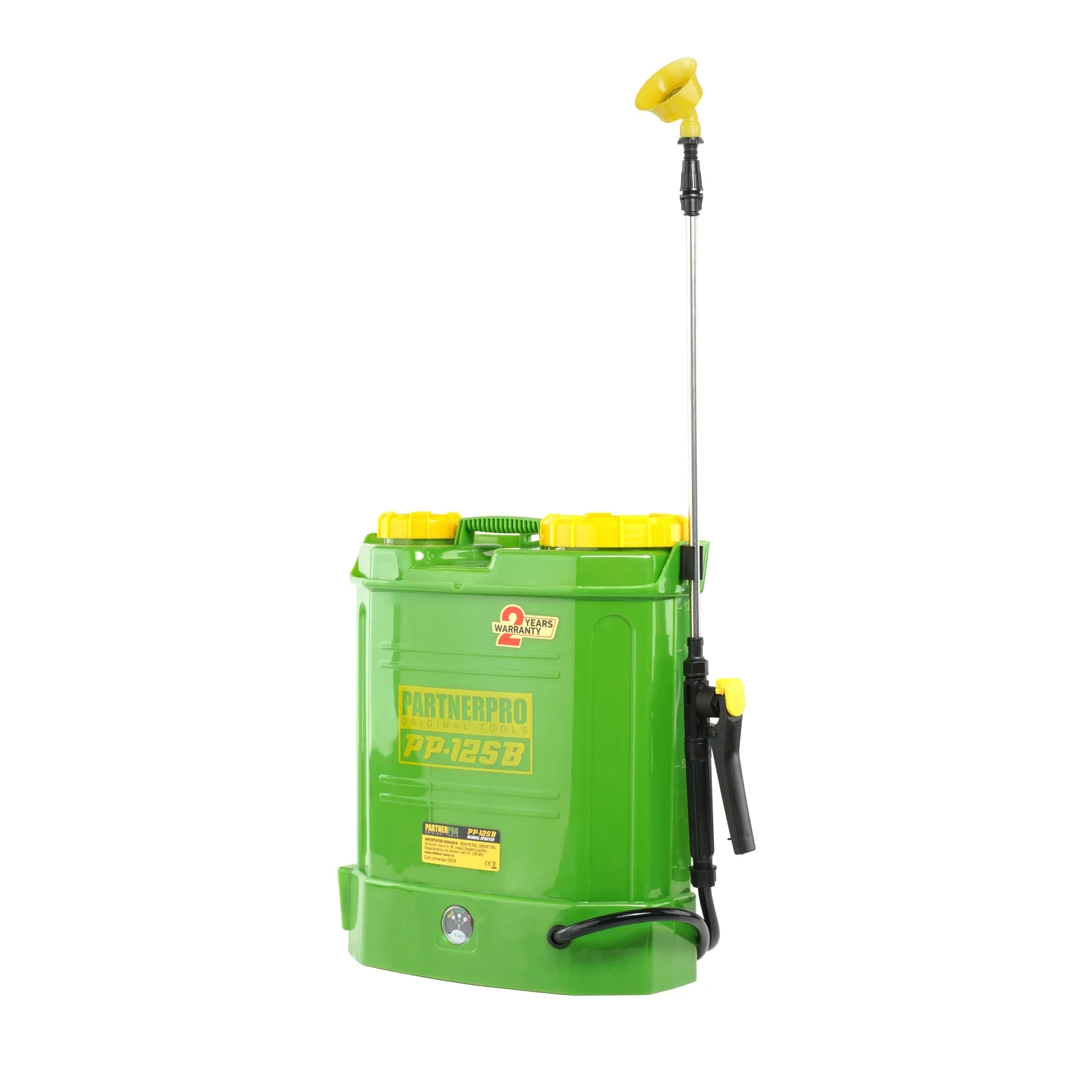 Pompa de stropit cu acumulator, capacitate 12 L, 12 V, 8 Ah, 460 m², lance 80 cm, PARTNER PRO [2]