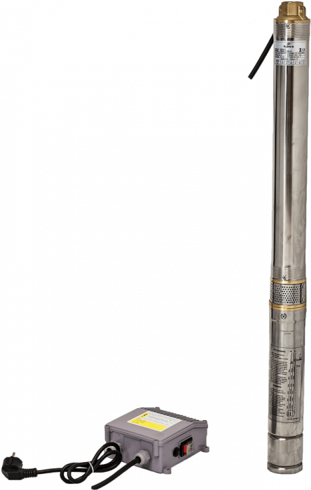 Pompa submersibila, adancime, ∅ 75 mm, cablu 20m, cupru, 1" toli, 370W, refulare 55m, panou control, Gmax 75QJD [1]