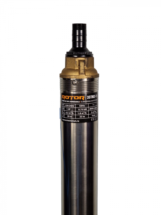 Pompa submersibila, adancime, 750W, 230V, 3mc/h, 1" tol, panou comanda, Rotor 3STM2-11 [3]