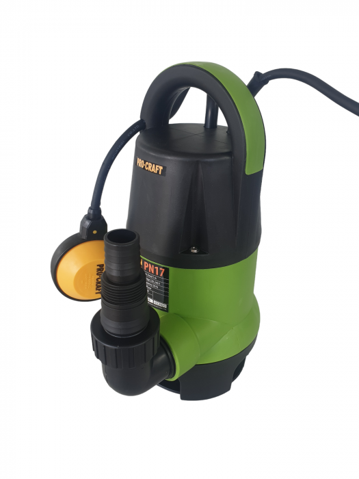Pompa submersibila, apa murdara, plutitor, 400W, 7500L/h, absorbtie 5m, 1" tol, 220V, Procraft PN17 [2]