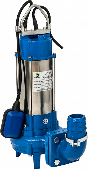 Pompa submersibila, apa murdara, cu tocator, plutitor, Inox, 2" toli, 1.1 kw, 20 m3/h, absorbtie 5m, Gmax [1]