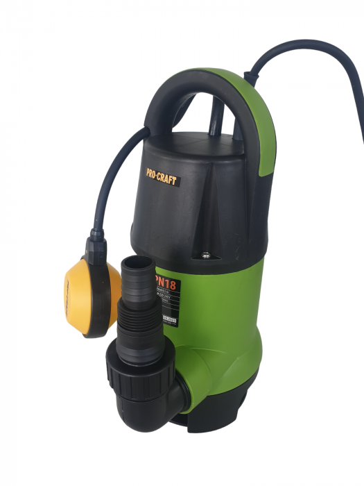 Pompa submersibila, apa murdara, plutitor, 750W, 12500L/h, absorbtie 8m, 1" tol, 220V, Procraft PN18 [3]