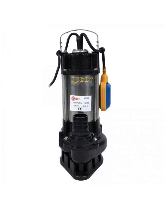 Pompa submersibila, apa murdara, plutitor, 1500W, max 15m³/h, INOX, DDT V1500F [2]