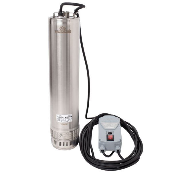 Pompa submersibila centrifugala multietajata Wasserkonig, diametru 125mm, putere 1900 W, 1.1/4" toli, debit 6600 l/h, inaltime refulare 83 m [2]