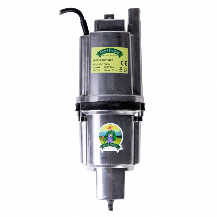 Pompa submersibila cu vibratii, 550W, 2200l/h, 1/2", 2 sorburi, Micul Fermier GF-1325-S001-G02 [2]