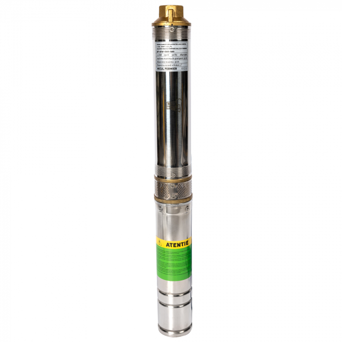 Pompa submersibila de adancime, 1.1 Kw, 3.9 mc/h, 8 turbine, adancime 30m, pompare 50m, 1"tol, Micul Fermier [1]