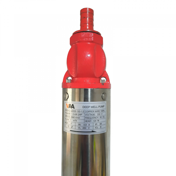 Pompa submersibila de mare adancime, VAA, QJD120-1.5, 1500 W, 8 turbine, Inox [2]
