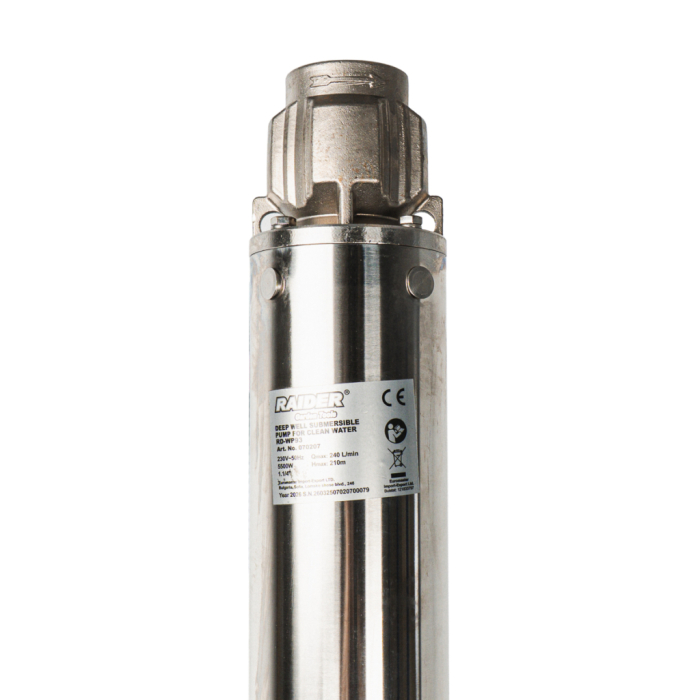 Pompa submersibila, trifazica, 480 V, 50 turbine, 5.5 KW, 1.1/2" inch, adancime 15m, 14.4 mc/h, refulare 210m, Inox, RAIDER [5]
