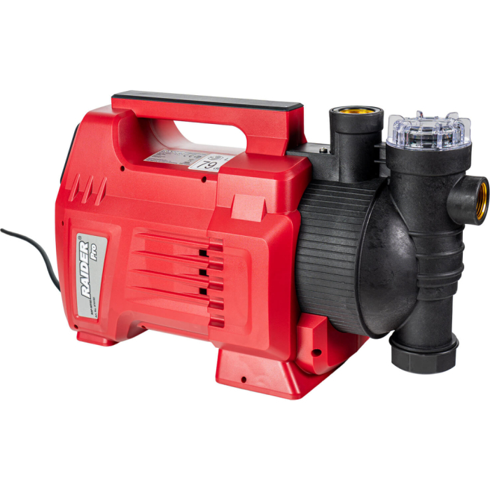 Pompa suprafata, autoamorsare, 1100W, 1"tol, adancime 8m, 4.6 mc/h, filtru, display, 230 V, RAIDER [2]