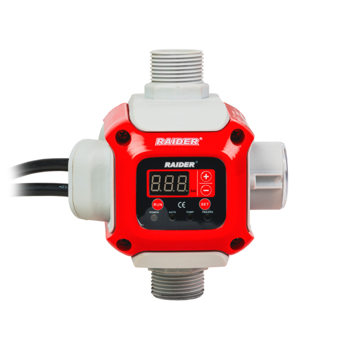 Presostat electronic, automat, hidrofor, manometru, 2200W, display, control digital, 10 bar, 1/4"tol, RAIDER [3]