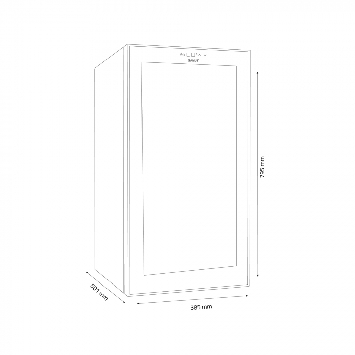 Racitor pentru vinuri, 18 sticle, 50L, Samus SRV55CRC [3]
