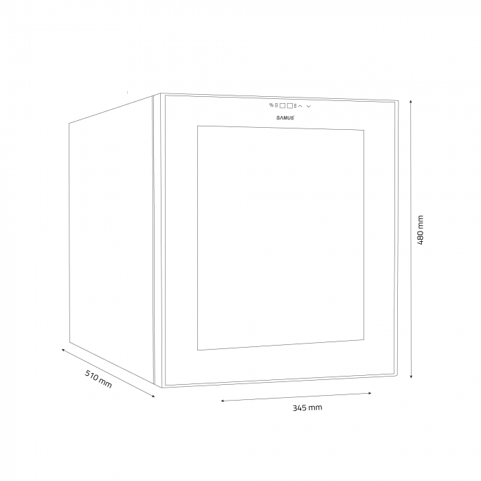 Racitor pentru vinuri, termoelectric, 12 sticle, 33L, Samus SRV36CR12 [3]