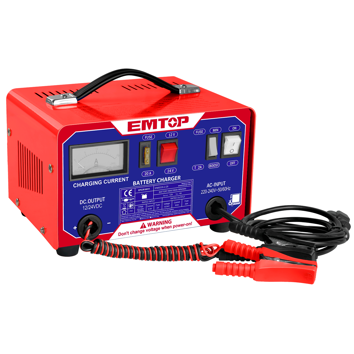 Redresor incarcare auto, 12-24V, 180Ah, 220V, EMTOP [1]