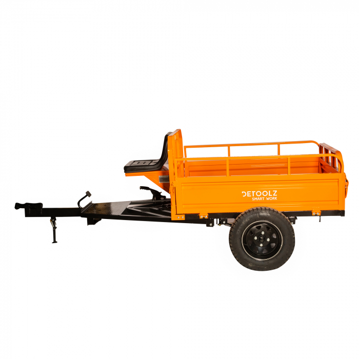 Remorca Motocultor, 600 kg, Extensie Laterala 150 mm, scaun, lungime 2.90 m, Detoolz DZ-M149 [4]