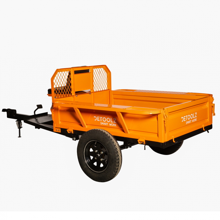 Remorca Motocultor, 600 kg, Extensie Laterala 180 mm, scaun, lungime 2.90 m, Detoolz DZ-M148 [6]