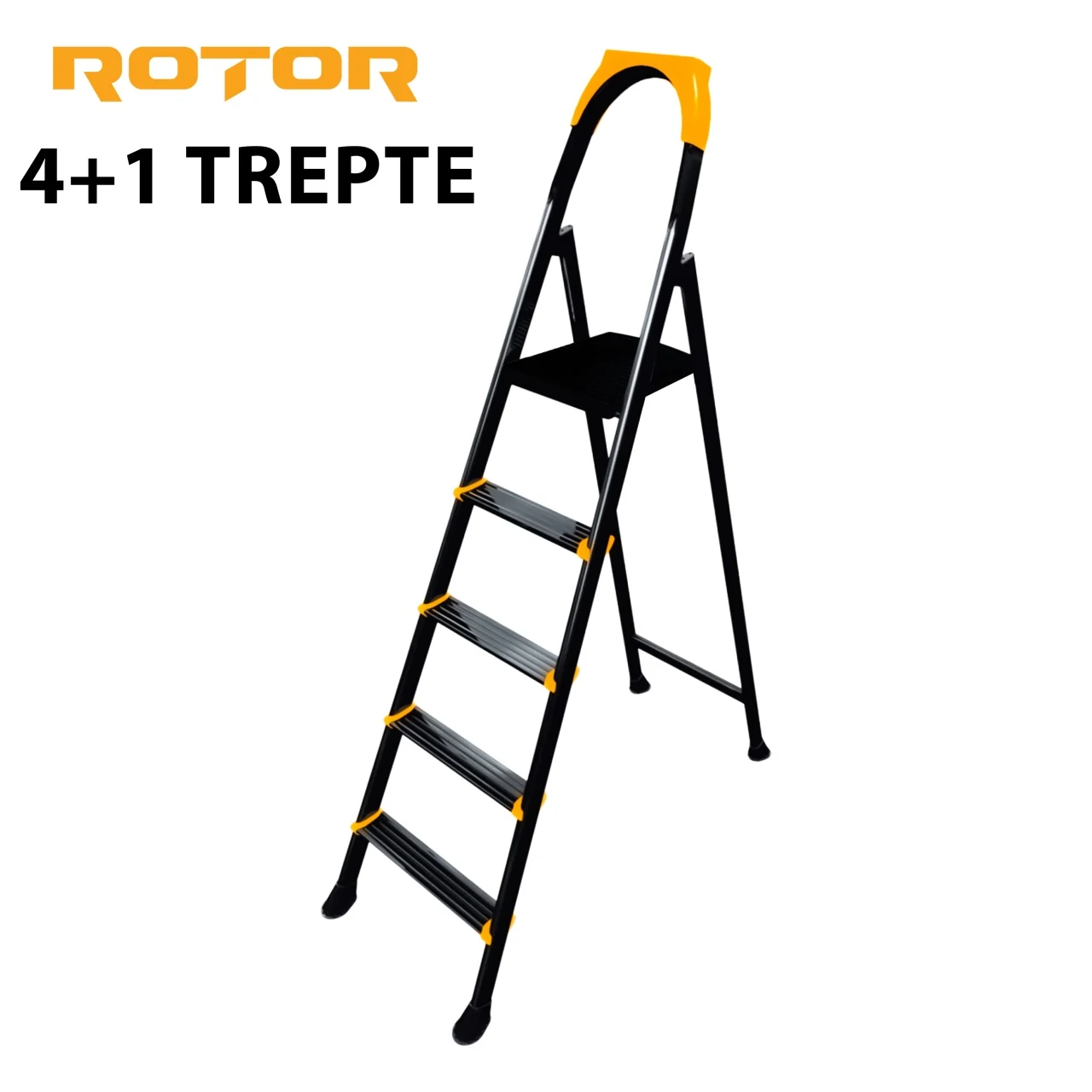 Scara pliabila, 4+1 trepte, capacitate 150 kg, 151 cm, metalica, ROTOR [2]