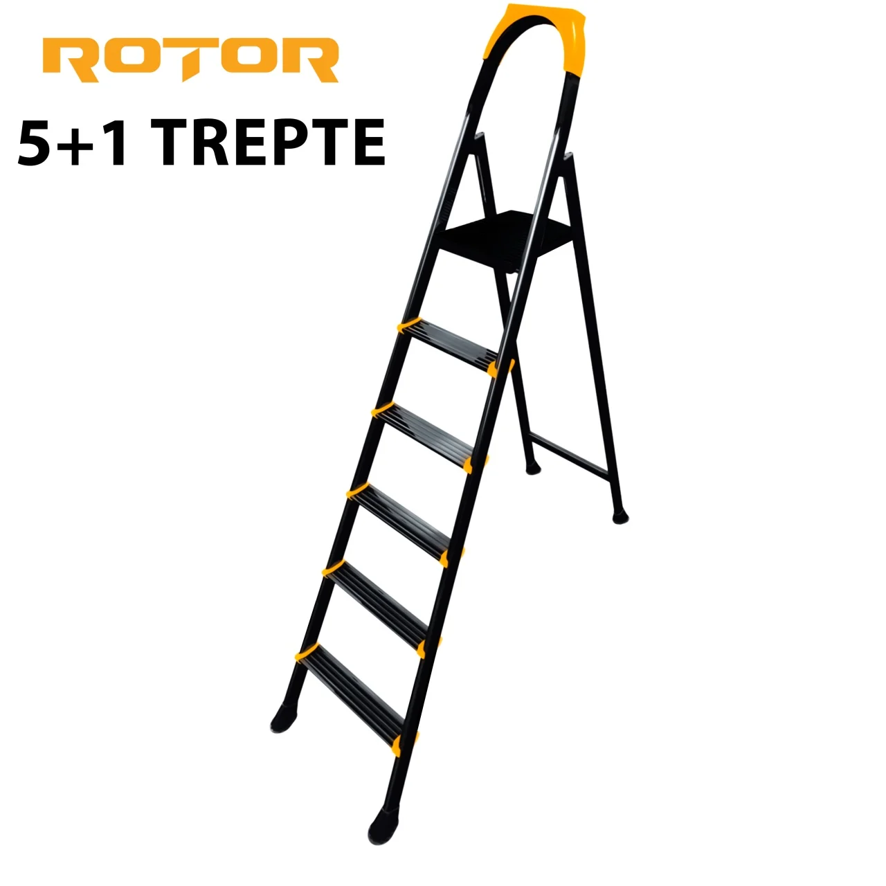 Scara pliabila, 5+1 trepte, capacitate 150 kg, 176 cm, metalica, ROTOR [2]