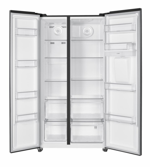 Side by Side HEINNER HSBS-HM529NFINVDGWDE++, 529 L, Clasa E, Full No Frost, Compresor Inverter, Dozator Apă 2,5 L, Display LED Touch, Super Congelare, H 177 cm, Gri Antracit Texturat. [2]