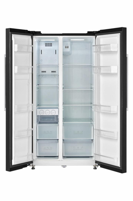 Side by Side HEINNER HSBS-M548NFINVBKE++, 548 L, Clasa E, No Frost, Compresor Inverter, Display LED Touch, Super Răcire, Super Congelare, H 176,5 cm, Negru. [2]