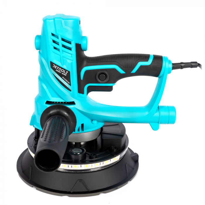 Slefuitor de pereti, electric, variator turatie, banda LED, 850W, Ø180mm, 230V, sac aspirare, Detoolz [4]